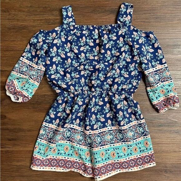 Girls Boho Style Little Girls Shorts Romper Size Small Youth - Picture 1 of 8